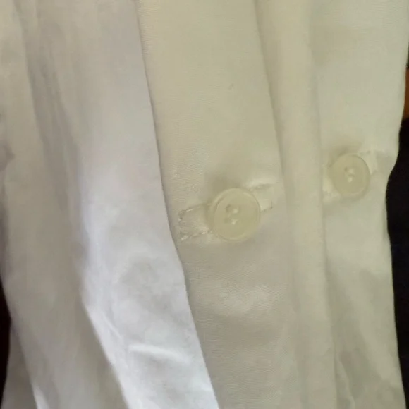 Lafayette 148 White Long Sleeve Tunic Top with Pockets-Size 8 - Picture 4 of 12